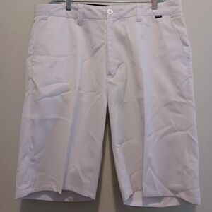 Travis‎ Mathew Mens Flat Front Chino Shorts Sz.36x10" Inseam/White-Striped/Golf
